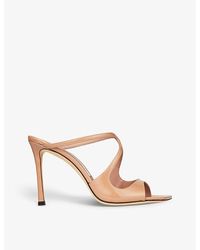 Jimmy Choo - Anise 95 Patent-leather Heeled Sandals - Lyst
