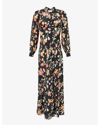 RIXO London - Emory Floral-print Silk Maxi Dress - Lyst