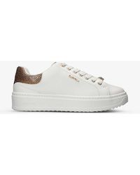Carvela Kurt Geiger - Dream Logo-embellished Faux-leather Low-top Trainers - Lyst