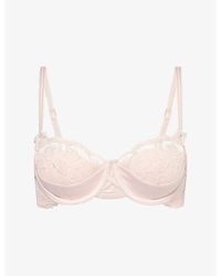 Lounge Underwear - Tease Balcony Satin Lace Bra - Lyst