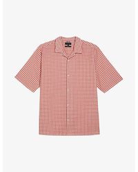 Ted Baker - Oise Geometric-print Relaxed-fit Cotton Shirt - Lyst