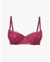 Lounge Underwear - High Push-Up Lace Bra - Lyst