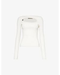 Coperni - Cut-out Slim-fit Knitted Top - Lyst