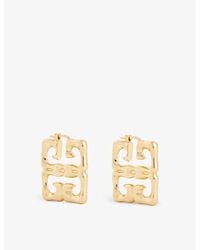 Givenchy - 4g-motif Gold-tone Brass Drop Earrings - Lyst