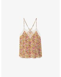 Zadig & Voltaire - Christy Floral-Print Woven Cami Top - Lyst