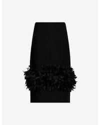 TOTEME - Petal High-Waist Wool And Silk Midi Skirt - Lyst