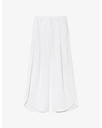 Reiss - Deena Side-Split Wide-Leg Woven Trousers - Lyst