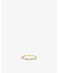 Suzanne Kalan - Half-Band 18Ct, 0.17Ct Baguette And 0.14Ct Round-Cut Diamond Eternity Ring - Lyst
