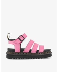 Dr. Martens - Blaire Multi-strap Coated-leather Sandals - Lyst