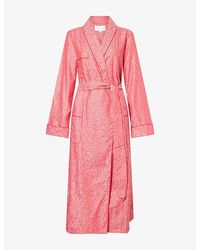 Derek Rose - Paris Cotton Jacquard Dressing Gown - Lyst