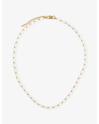 Missoma - Seed Pearl Beaded 18Ct-Plated Brass Choker Necklace - Lyst