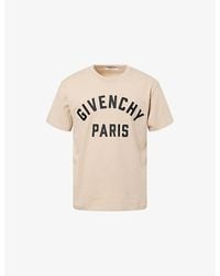 Givenchy - Appliqué Logo-Text Cotton T-Shirt - Lyst