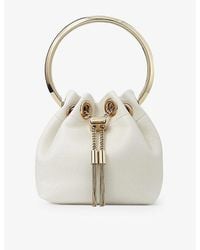 Jimmy Choo - Bon Bon Micro Leather Top-Handle Bag - Lyst