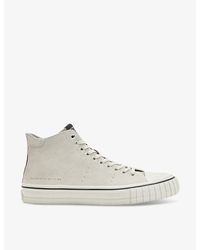 AllSaints - Lewis Logo-embossed Suede High-top Trainers - Lyst