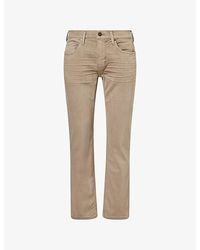 PAIGE - Normandie Straight-Leg Stretch-Denim Jeans - Lyst