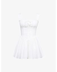 House Of Cb - Ophelia Floral-Print Chiffon Mini Dress - Lyst