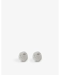 Monica Vinader - Riva Shore 0.03Ct Diamond And Recycled Sterling Stud Earrings - Lyst