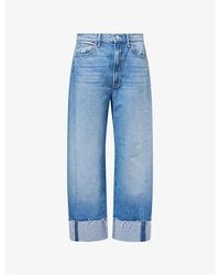 Mother - The Halfpipe Ankle Cuff Barrel-Leg Denim Jeans - Lyst