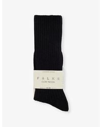 FALKE - Cosy Wool Ribbed Knit Socks - Lyst