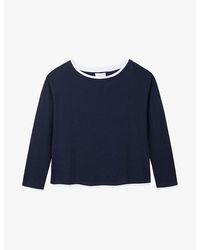 The White Company - Double-Layer Relaxed-Fit Cotton Top - Lyst