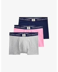 Polo Ralph Lauren - Branded-Waistband Pack Of Three Jersey Boxer Briefs - Lyst