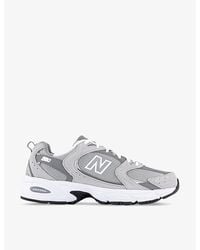 New Balance - Mr530 Logo-embossed Leather And Mesh Low-top Trainers - Lyst