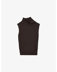 Reiss - Honey Sleeveless Wool Top - Lyst