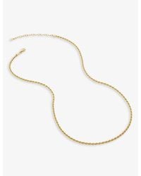 Monica Vinader - Rope-Effect 18Ct-Plated Vermeil Sterling- Chain Necklace - Lyst