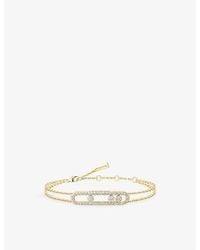 Messika - Move Classique 18Ct- And 0.65Ct Pavé Diamond Bracelet - Lyst