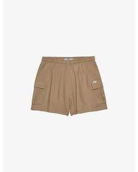 Prada - Flap-Pocket Elasticated-Waist Wool Shorts - Lyst