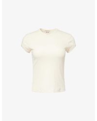 ME+EM - Variegated Ribbed Stretch-Cotton T-Shirt - Lyst