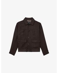 Reiss - Adam Patch-Pocket Linen Jacket - Lyst
