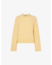 Whistles - Alana Crew-Neck Regular-Fit Stretch Wool-Blend Jumper - Lyst