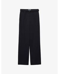 Prada - Wide-Leg Wool Trousers - Lyst