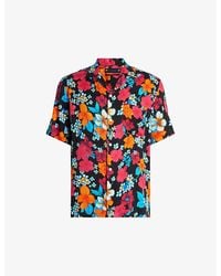 AllSaints - Spiros Floral-print Relaxed-fit Woven Shirt X - Lyst