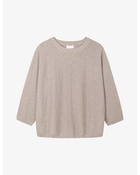 The White Company - Relaxed-fit Knitted Cotton-blend Jumper - Lyst