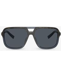 Dolce & Gabbana - Dg4354 Square-frame Tortoiseshell Acetate Sunglasses - Lyst