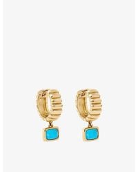 Astley Clarke - Aurora Ridge 18Ct- Plated Sterling- And Drop Huggie Earrings - Lyst