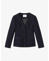 LK Bennett - Hanna Tweed-pattern Woven Jacket - Lyst
