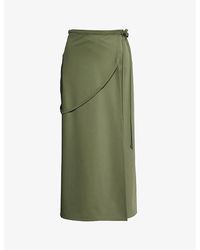 Lemaire - Tailored Mid-rise Wool Midi Skirt - Lyst