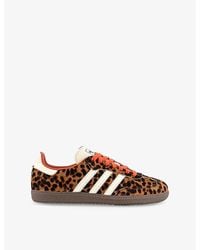 adidas - Samba Og Leopard-Print Leather Low-Top Trainers - Lyst