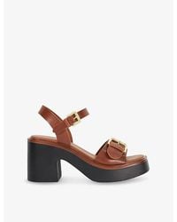 Dune - Jupiter Heeled Leather Sandals - Lyst