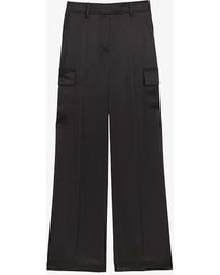 Ted Baker - Simeta Patch-pocket Wide-leg Id-rise Woven Cargo Trousers - Lyst