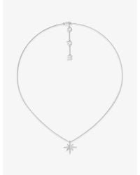 Apm Monaco - Météorites Mini Rhodium Plated Alloy And Cubic Zirconia Necklace - Lyst