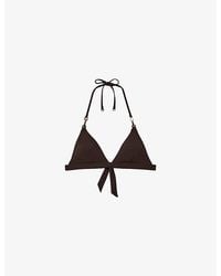 Reiss - Riah Side-Tie Low-Rise Stretch-Woven Bikini Bottoms - Lyst