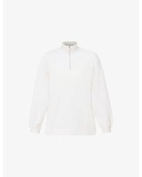 Sweaty Betty - Revive Longline Half-Zip Cotton-Blend Sweatshirt - Lyst