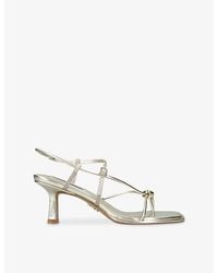 Steve Madden - Jackpots Faux-Leather Heeled Sandals - Lyst