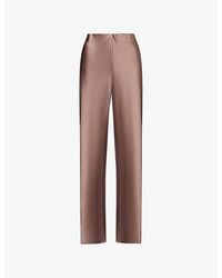 Vince - High-Rise Wide-Leg Woven Trousers - Lyst