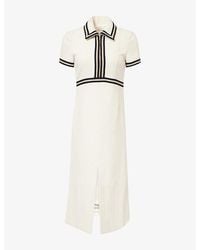 ME+EM - Fit And Flare Textured Woven Midi Dress - Lyst