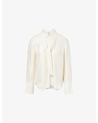 ME+EM - Am-Pm Pinstripe Collared Satin Shirt - Lyst